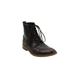 Buffalo Jackson Mens Leather Lace Up Ankle Boots Walnut Brown Size 8.5